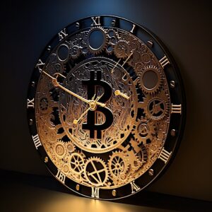 Bitcoin themed clock