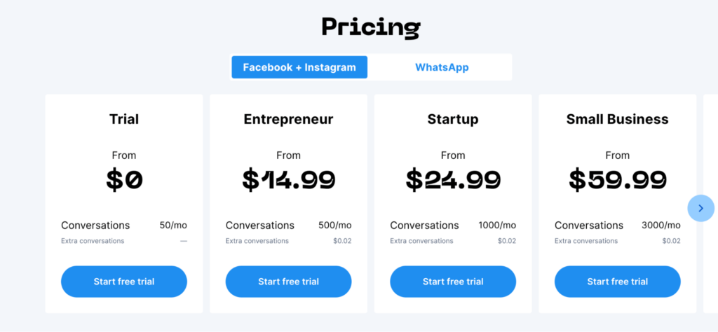 Chatfuel Pricing