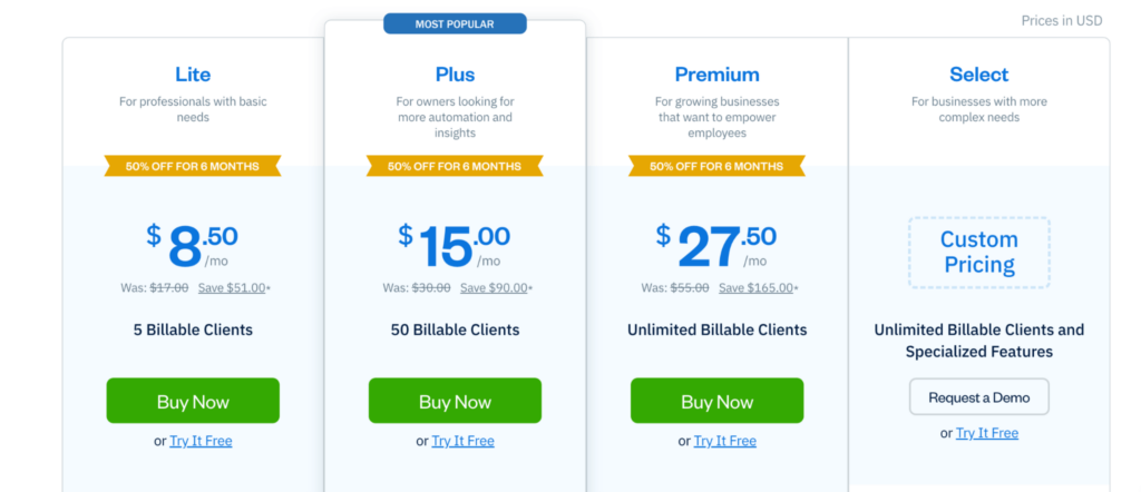 Freshbook Pricing